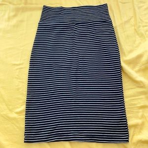 American Apparel Knitted Stripes Pencil Skirt